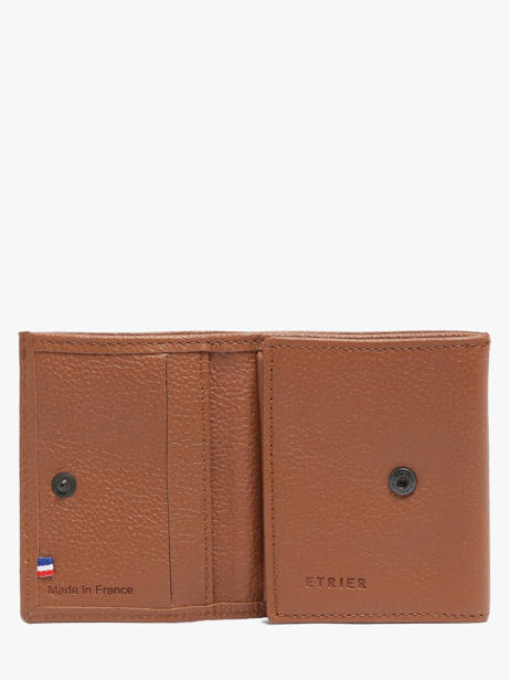 Leather Wallet Madras Etrier Brown madras EMAD097 other view 1